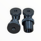 Top view of the diamond-shaped Xtreme crease tab with central round pull head and reinforcing ribs.
