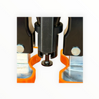 Close-up of the mounted M-Lifter Tab Trap and black pulling tab beneath the puller shaft.